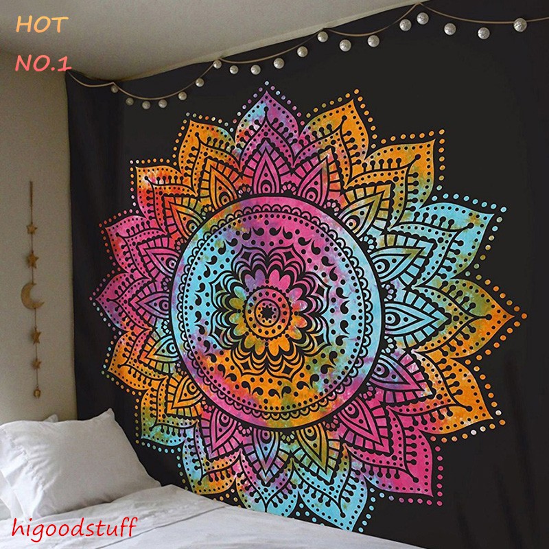 [Ready Stock] 150 * 150cm Tapestry Art Wall Hanging Mandala Carpet