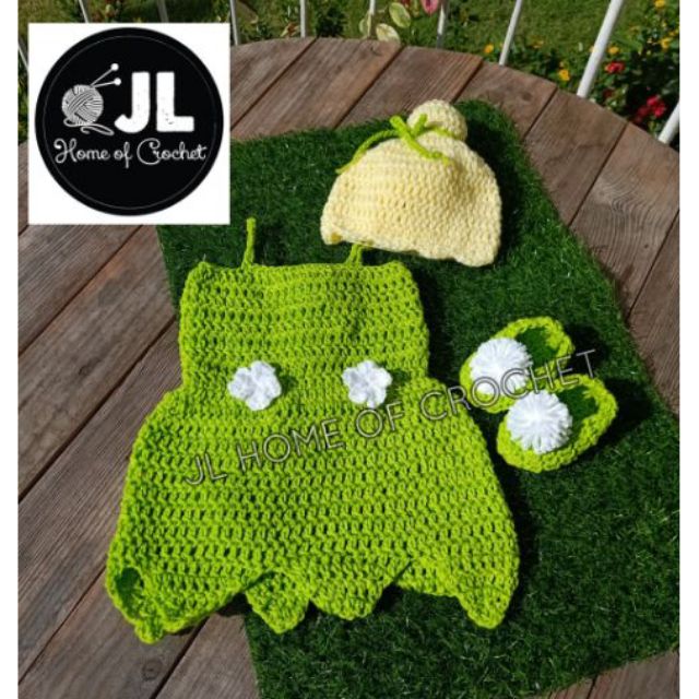 crochet tinkerbell baby costume pattern