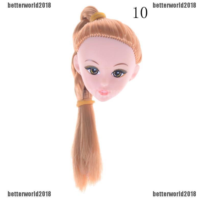 Bew Barbie Doll Head With Colorized Straight Hair Various Hairstyles Diy Accessories Ol