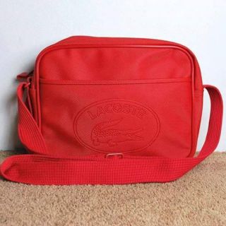 lacoste red sling bag