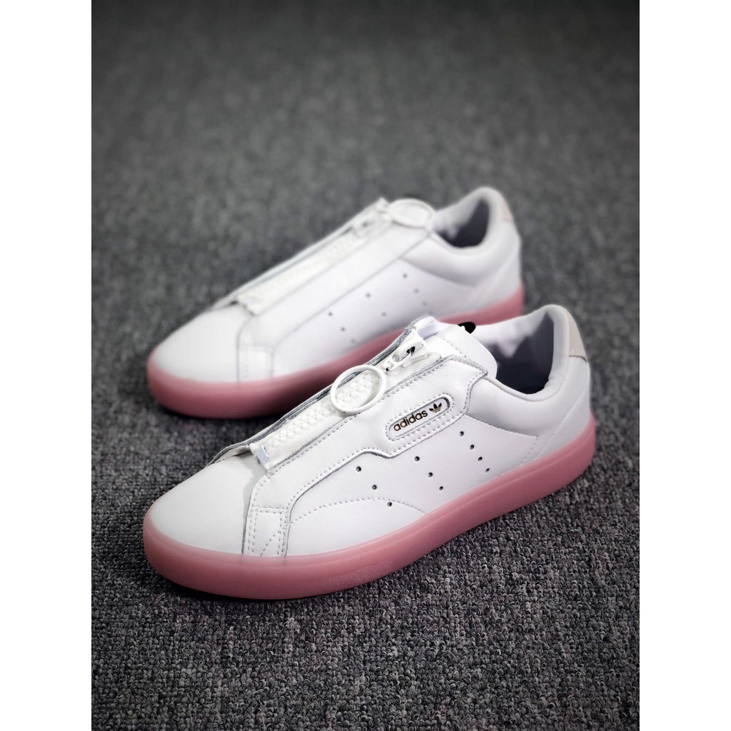 adidas sleek white and pink