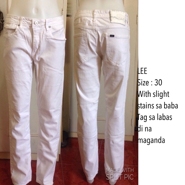 lee white pants