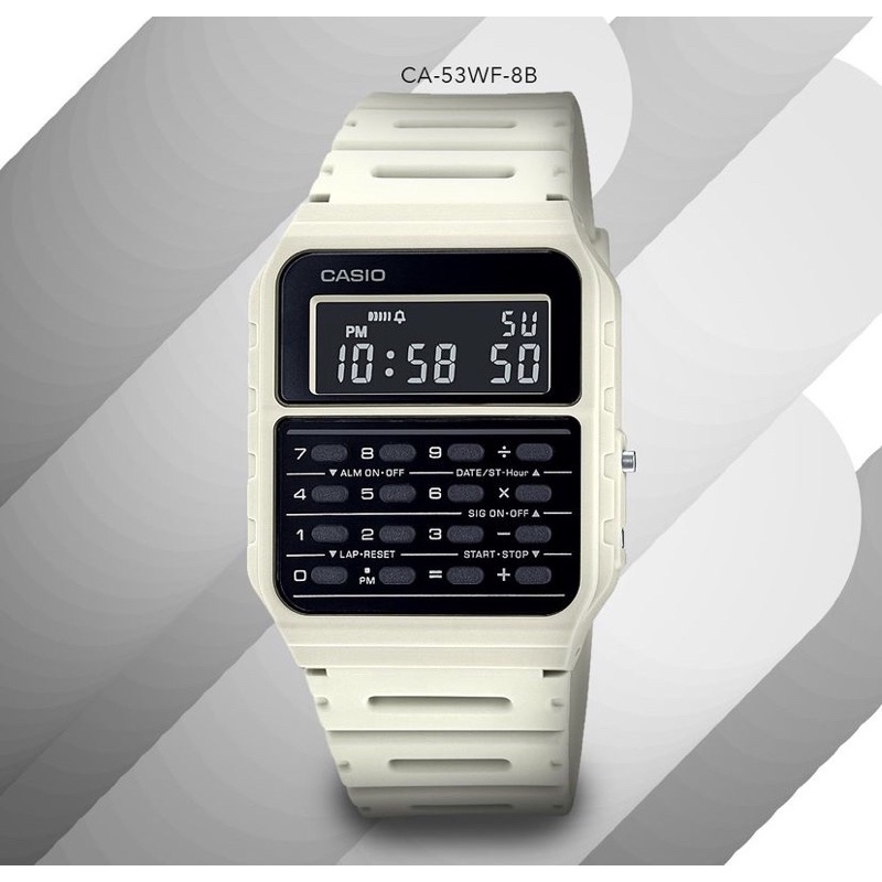 Casio Ca 53wf 8b Calculator Watch Ca53wf 8b Vintage Digital Quartz Ca53 Off White Shopee Philippines