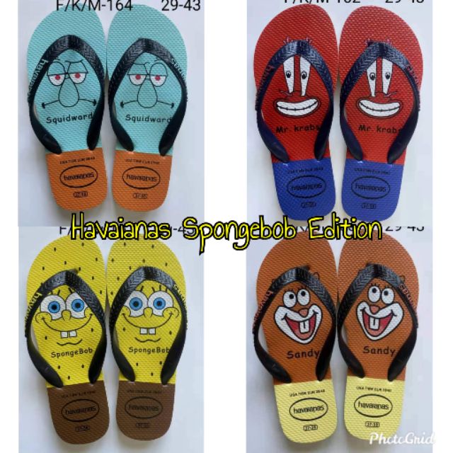 spongebob havaianas
