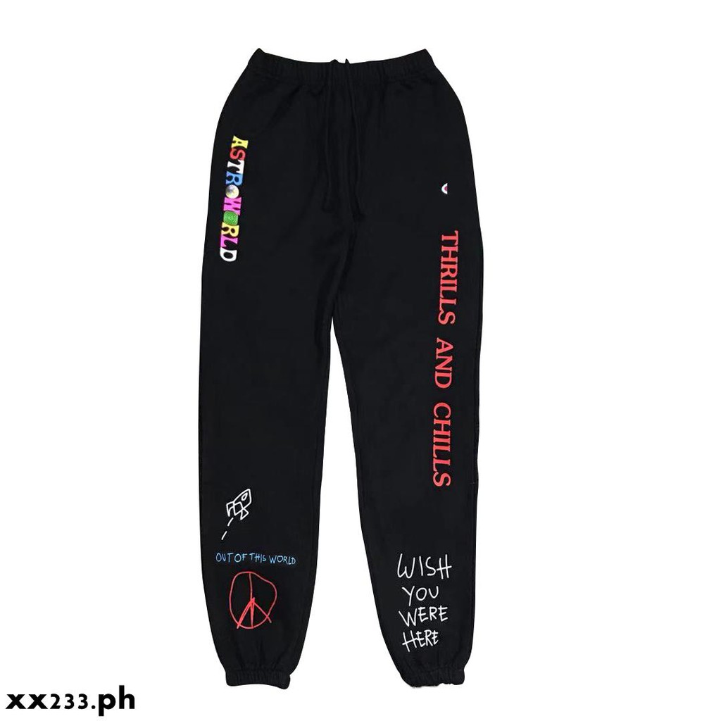 travis scott x champion astroworld peace sweatpants joggers