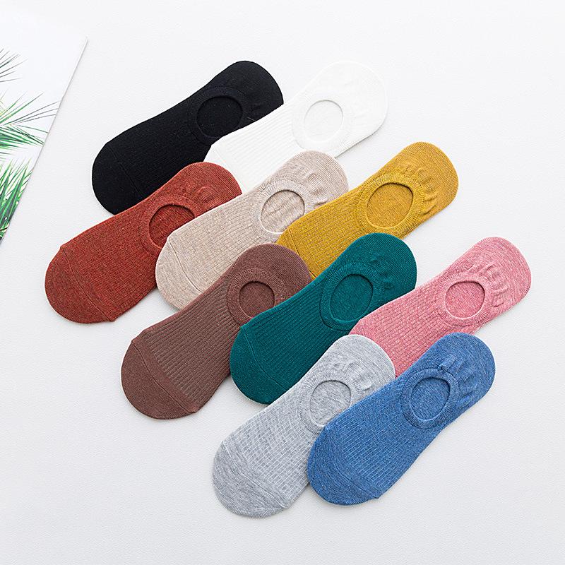 10 Candy Colors Women Ankle Socks Casual Invisible Socks Breathable ...