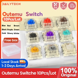 ⚡Local Stock⚡ 10Pcs/box Outemu Mx Switches 3pin Mechanical Keyboard Switches Red Blue Brown linear switch Mute Switch