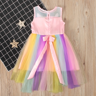 Unicorn Dress Princess Birthday Party Dress for Kids Girls High Quality ...