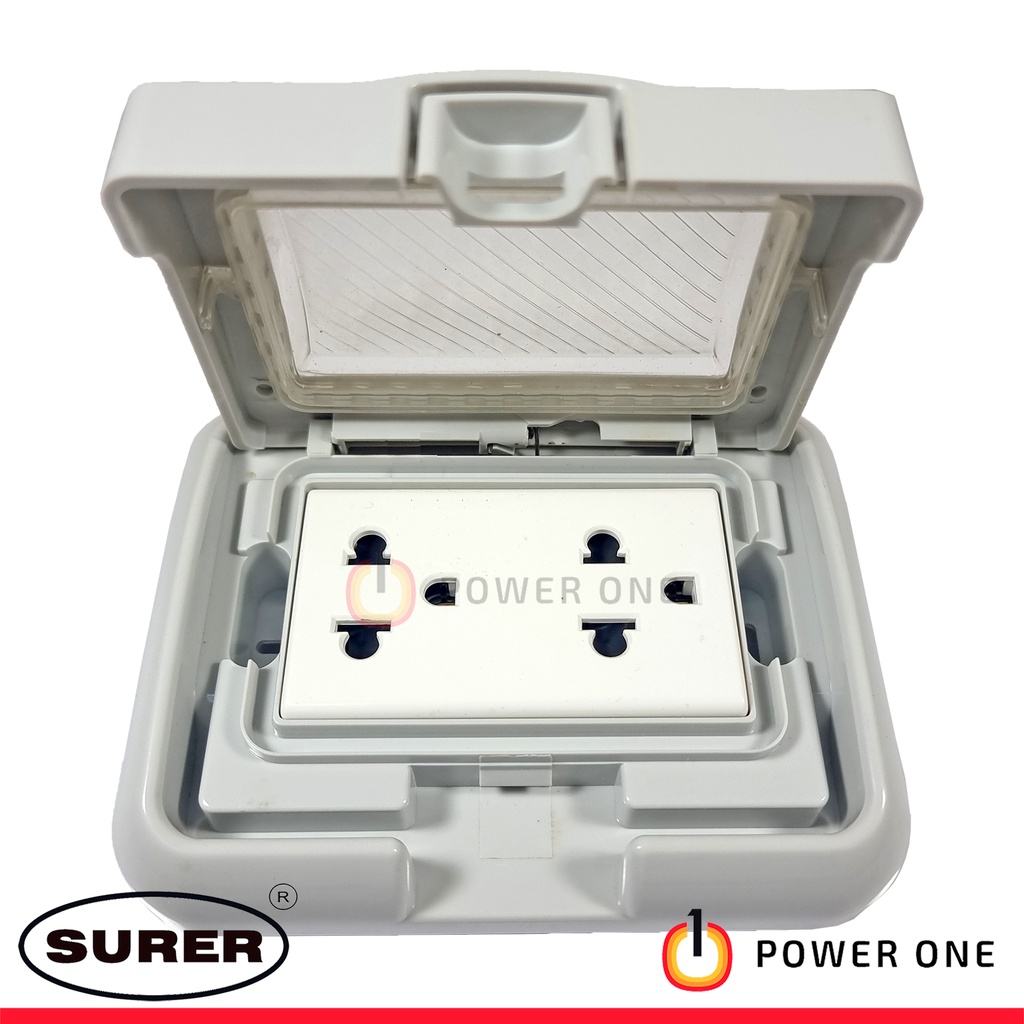 Surer 2336 2 Gang Weatherproof Outlet with Ground Shopee Philippines