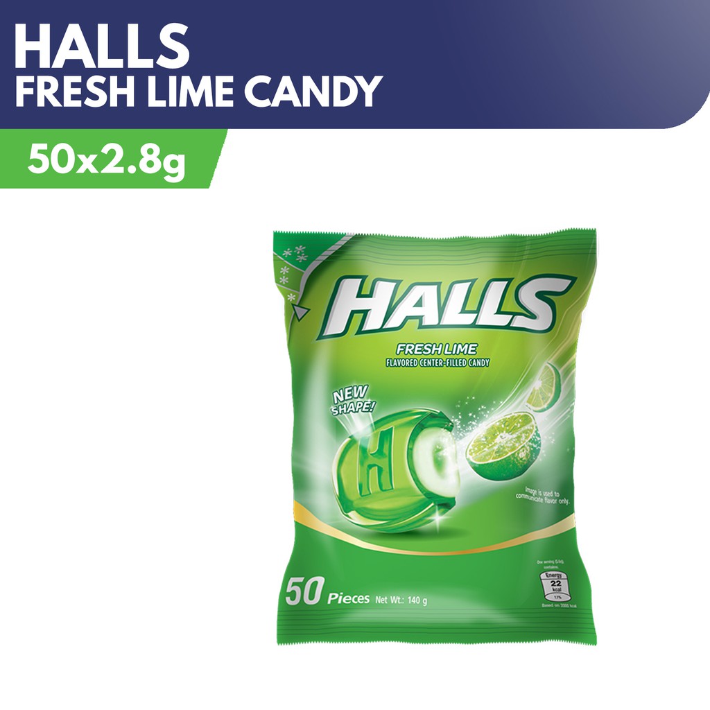 Halls Fresh Lime Flavored CenterFilled Candy (50x2.8g) Shopee Philippines