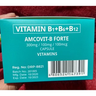 AMCOVIT B FORTE (High Concentration VITAMIN B1+B6+B12) 300mg 100mg ...