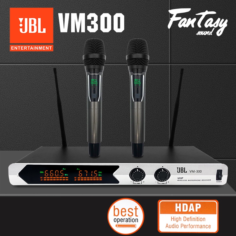 JBL dual wireless microphone VM300 wireless microphone UHF 50m