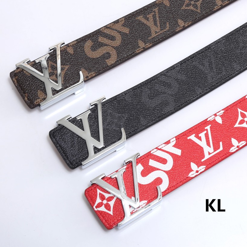 Louis Vuitton X Supreme Limited Edition Epi Leather Belt (Size 80