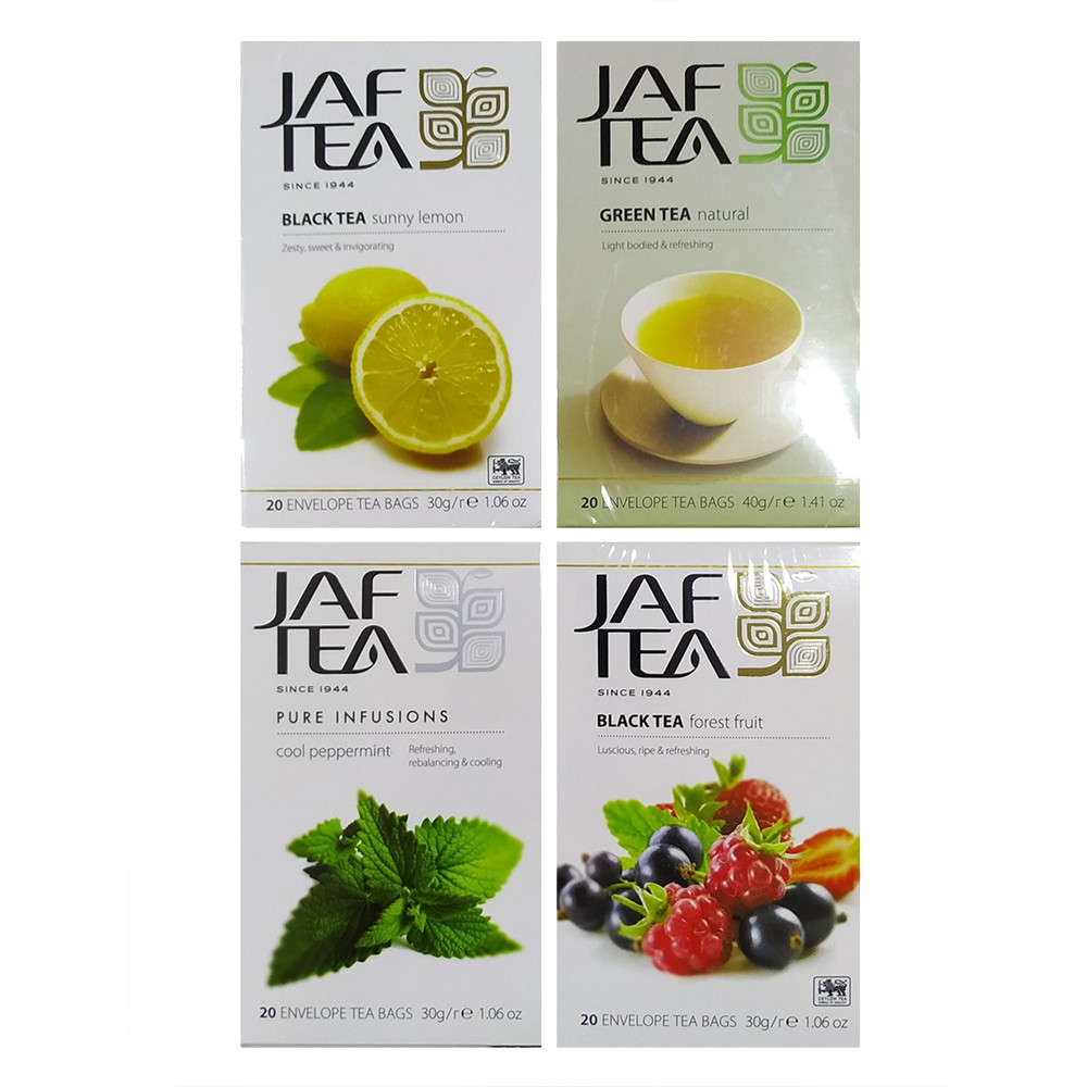 JAF Tea Box of 20's Cool Peppermint, Lemon, Forest Fruits, Jasmine