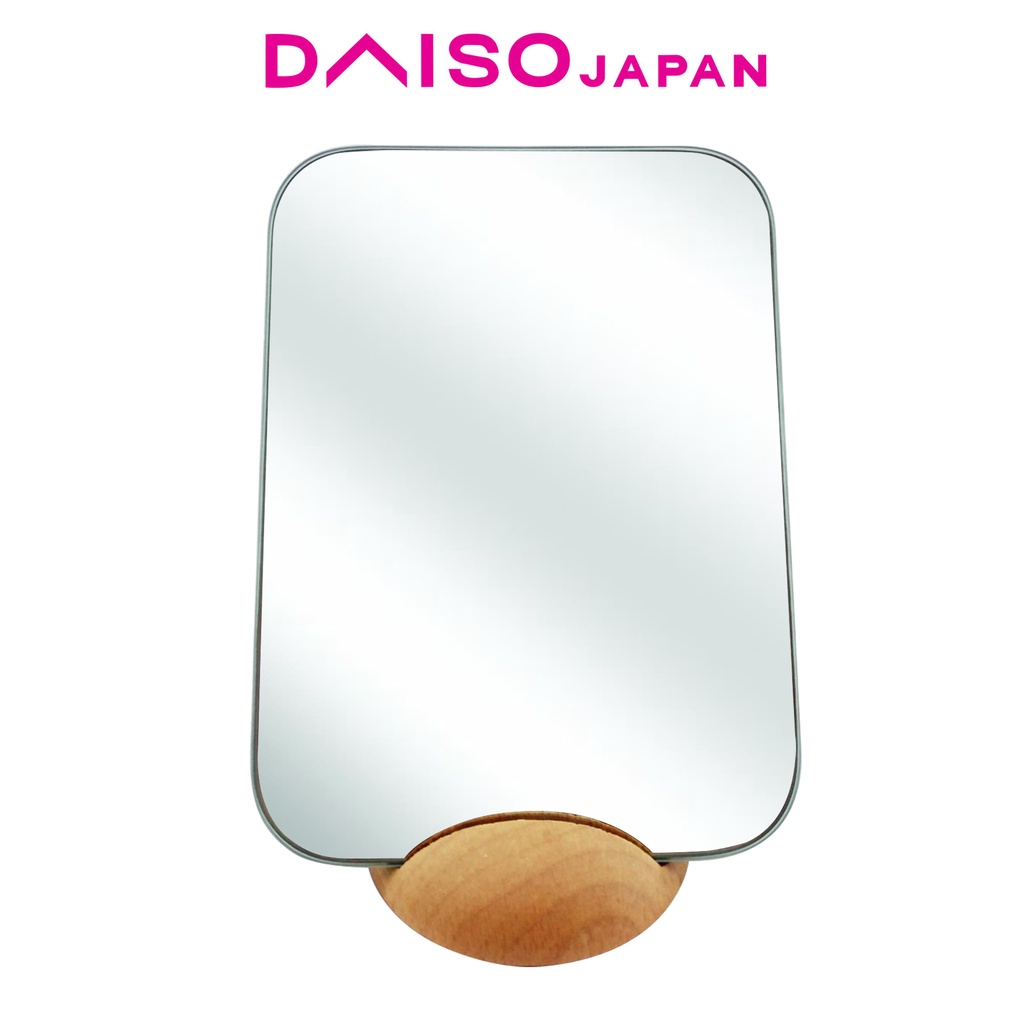 Daiso Mirror with Wooden Stand Shopee Philippines