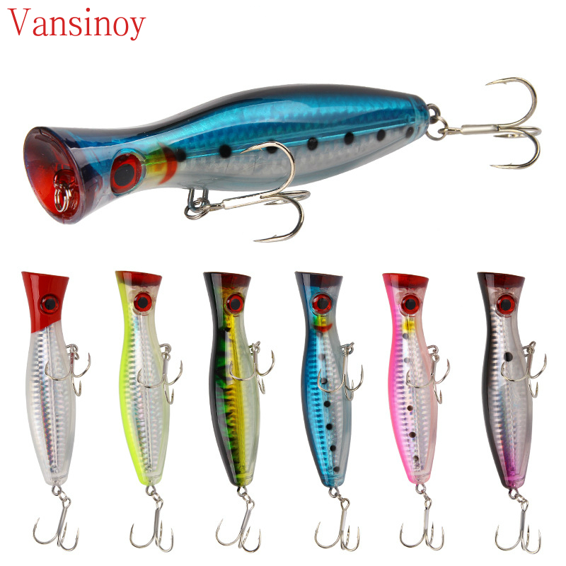 Fishing Popper Lure 12cm 40g Topwater Popper Lure for Saltwater Surface ...