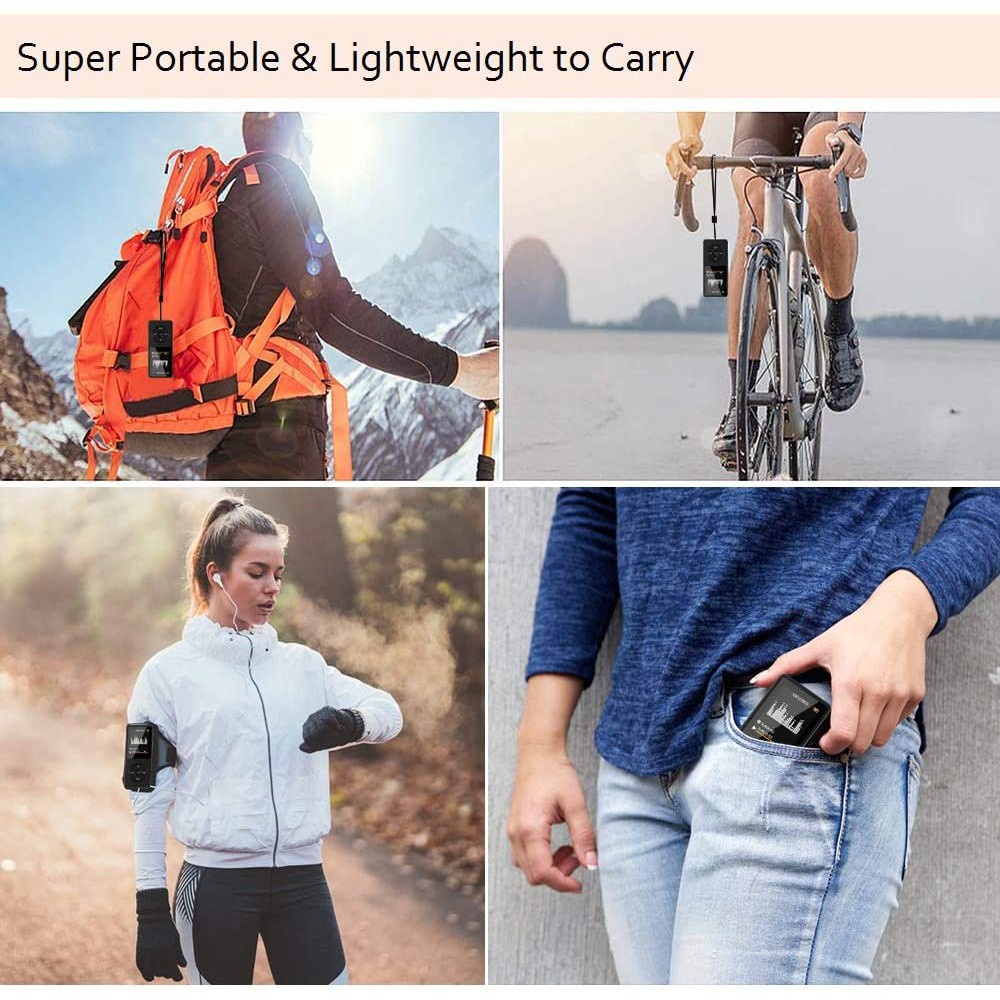 【Ready Stock】New card ultra-thin screen MP4 player lyrics, speed change, repeat, e-book MP3, lossle