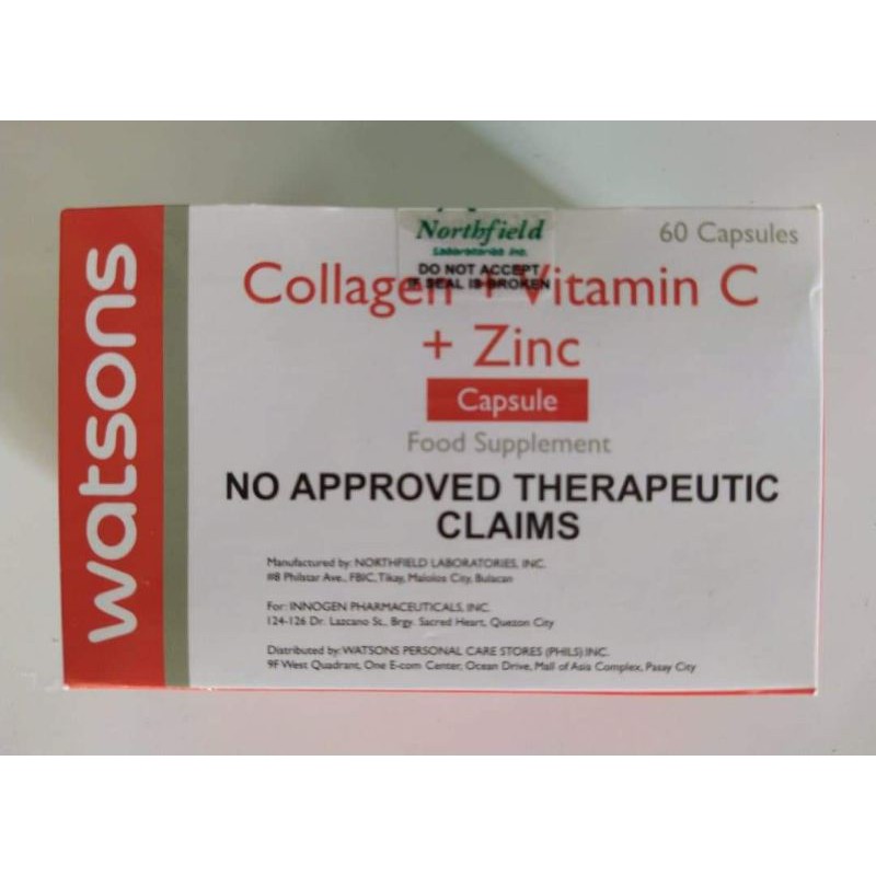Watson collagen vitamin c +zinc 350mg 60's BeeCost
