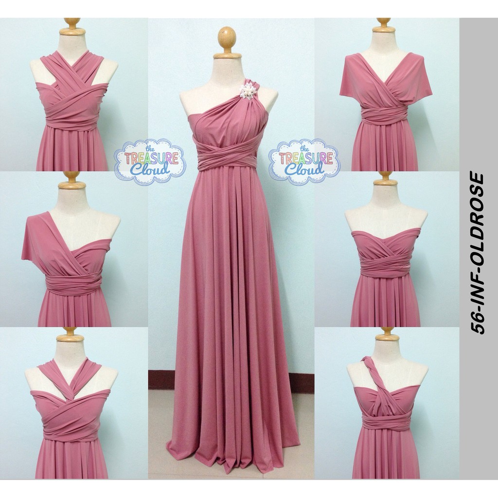 old rose color bridesmaid gown
