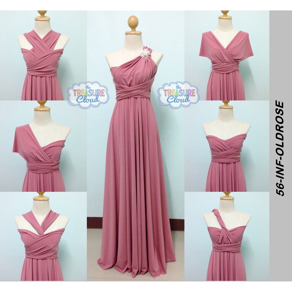 old rose color cocktail dress