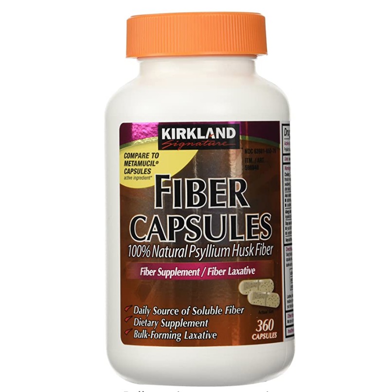 Kirkland Signature Fiber Capsule 100 Psyllium Husk 360 capsules