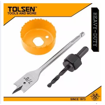Tolsen 3pcs Door Lock Knob Installation Hole Saw Set Shopee