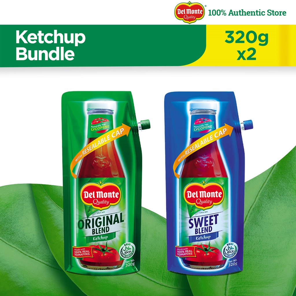 DEL MONTE Ketchup Bundles - Pouch x 2 Items (Original Blend Ketchup ...