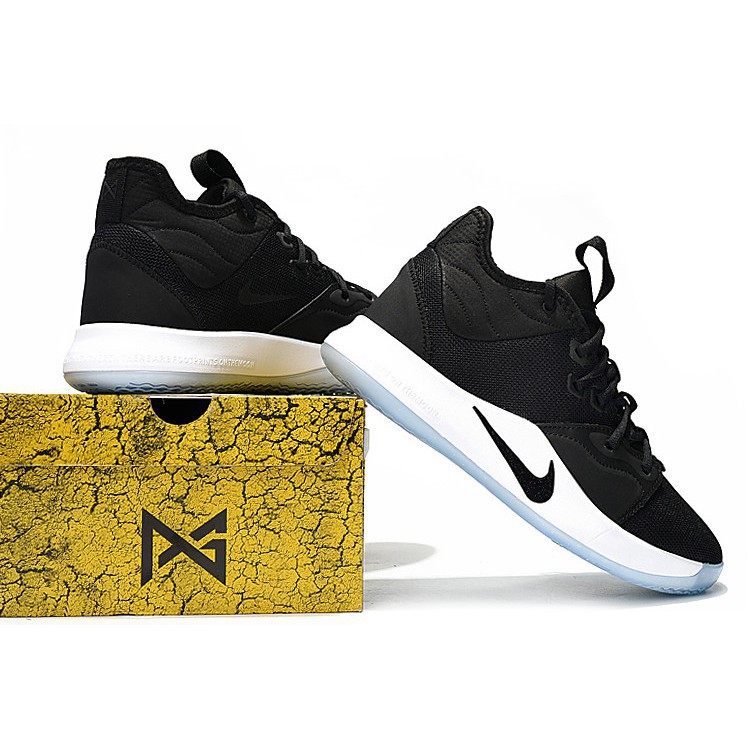 paul george 3 black and white