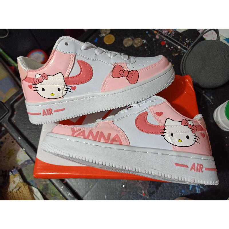 CUSTOMIZED HELLO KITTY PINK SHOES on AF1 | Shopee Philippines