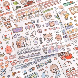 50 Sheets Sticker Cute Handbook Stickers For Notebook Set Combination Cartoon DIY Net Red Ins Style Girls #6