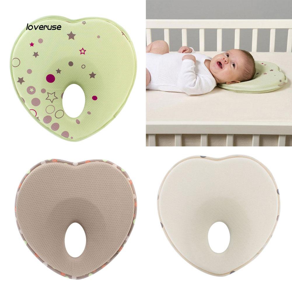 Comfortable Cotton Anti-roll Pillow Lovely Baby Toddler Safe Striped Sleep CJ