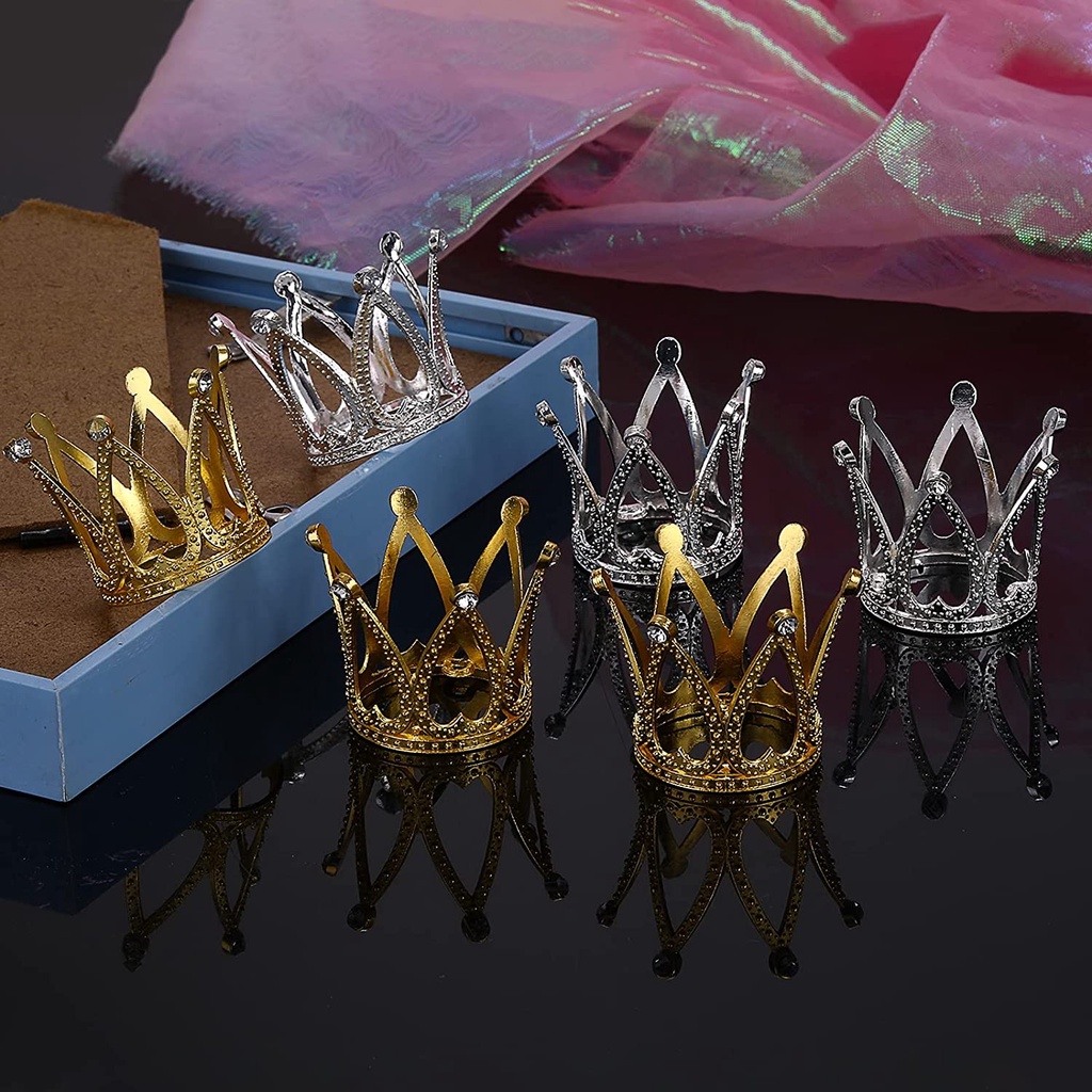 Crown Cake Topper Mini Crown Small Baby Prinrcess Tiara Cake Toppers