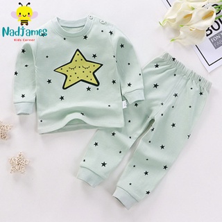 Imported Children's Long sleeve kids Pajama terno Cloth for baby 1-7 years old Pure Cotton #JY2207-A #3