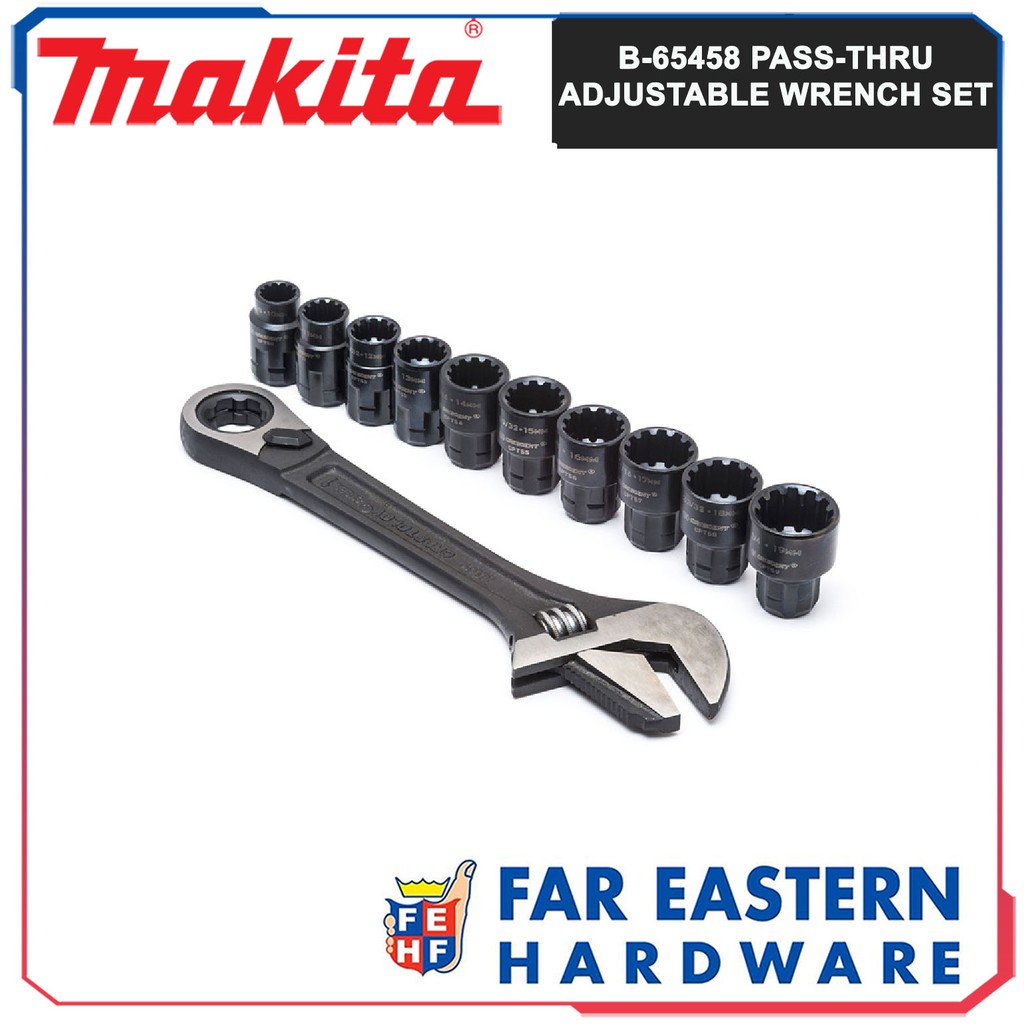 MAKITA Pass Thru Adjustable Wrench Set B65458 MKAC Shopee Philippines