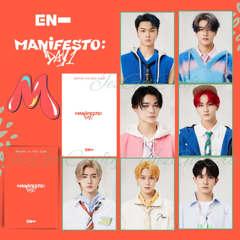 ENHYPEN MANIFESTO DAY 1 M VER. PVC PHOTOCARDS | Shopee Philippines
