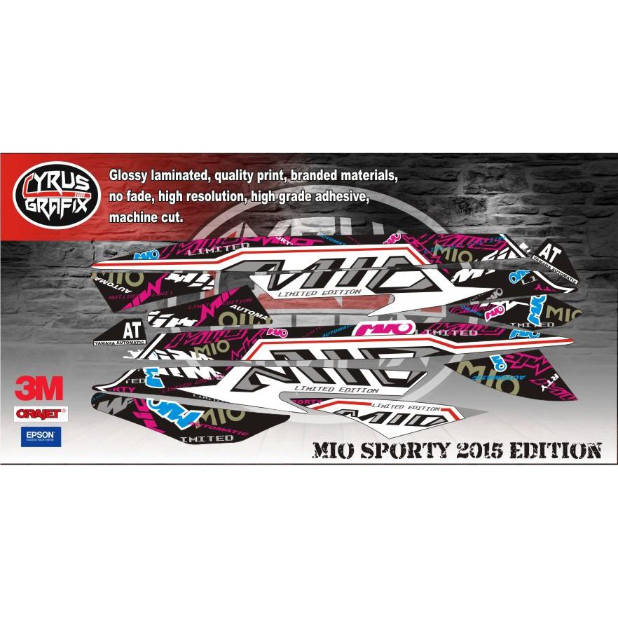 MIO SPORTY 2015 EDITION STOCK GLOSSY DECALS Shopee Philippines
