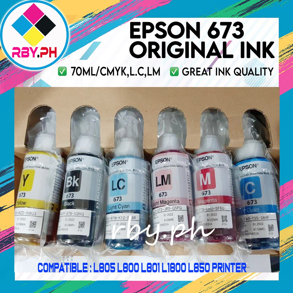 EPSON ORIGINAL INK 673/674 FOR L800 AND L805 PRINTER Shopee Philippines