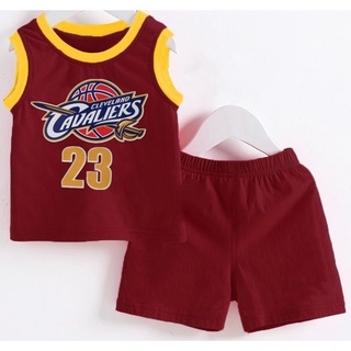 Baby Boy Sando Iconic Short Terno Kids Drifit Basketball Design Cotton Spandex Assorted For Babies #9