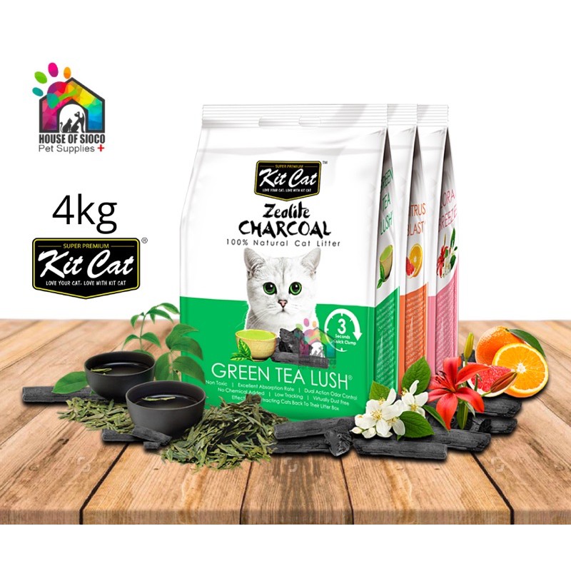 Kit Cat Zeolite Charcoal Cat Litter 4kg Shopee Philippines