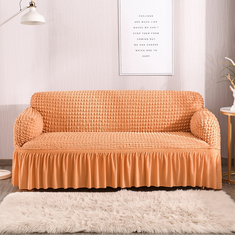 Heureux Hot Sofa Cover High, Orange Color Sofa Cover