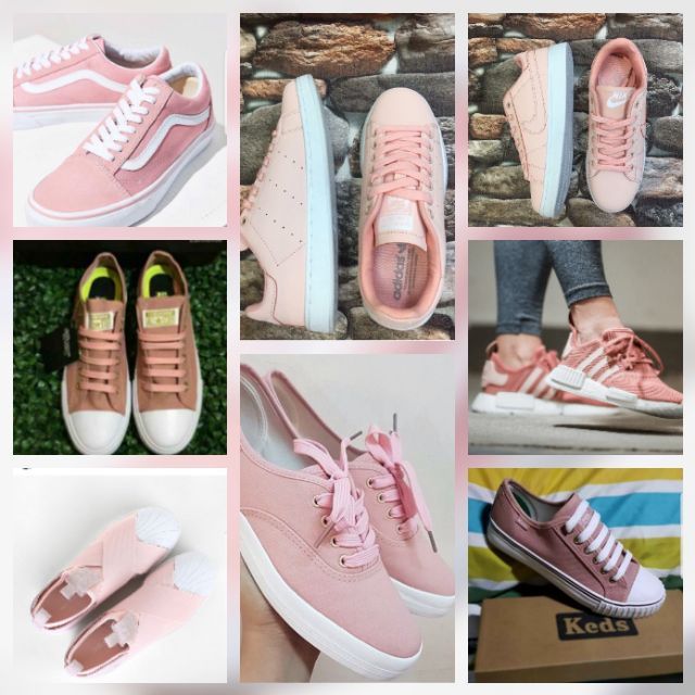 pastel pink shoes