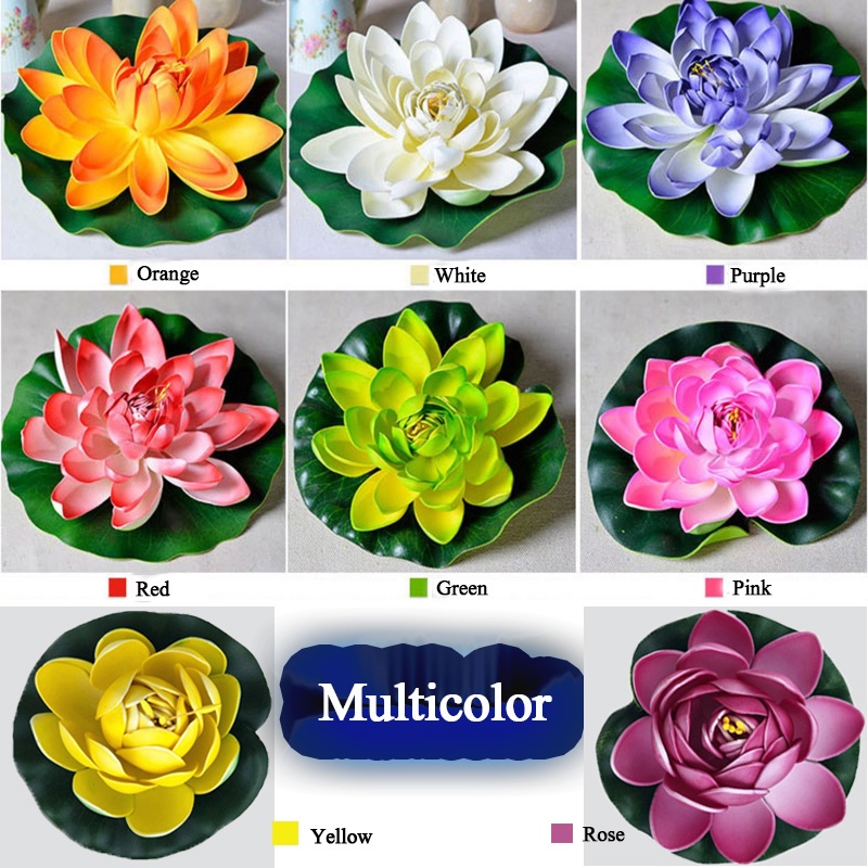 Artificial Floating Flower lotus water lily Aquarium decoration of fish