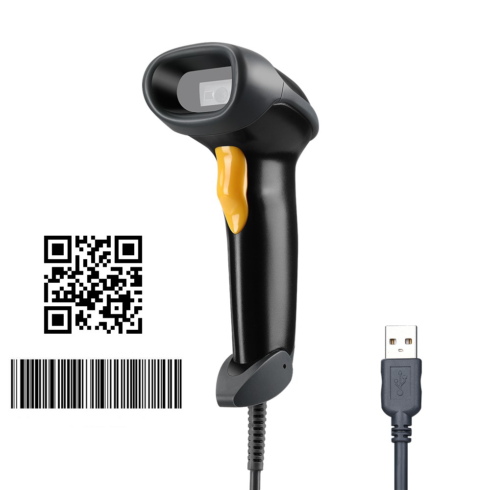 Evnvn 1D 2D USB wired barcode scanner screen barcode scanning auto