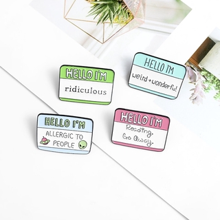 4 Styles Fun Dialogue Quote Enamel Pins Custom Humor Brooches Bag Clothes Lapel Pin Label Badge Cartoon Jewelry Gift Friends #5