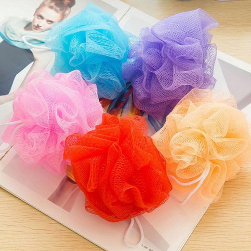 Mini Loofah Ball Sponge Bath Mesh Shower Pouf Bathroom Scrubber ...