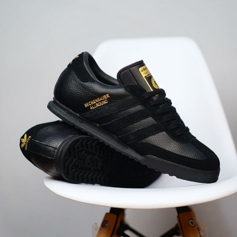 Adidas Beckenbauer All Round Original All Black Shoes | Shopee Philippines