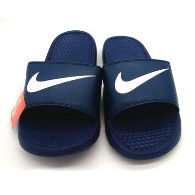 nike benassi navy blue