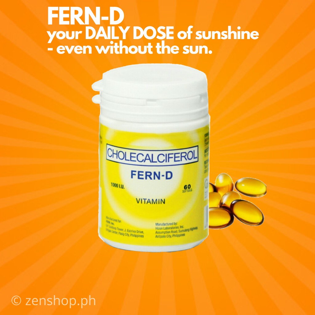 Fern D 60 1 Softgels Vitamin D Shopee Philippines