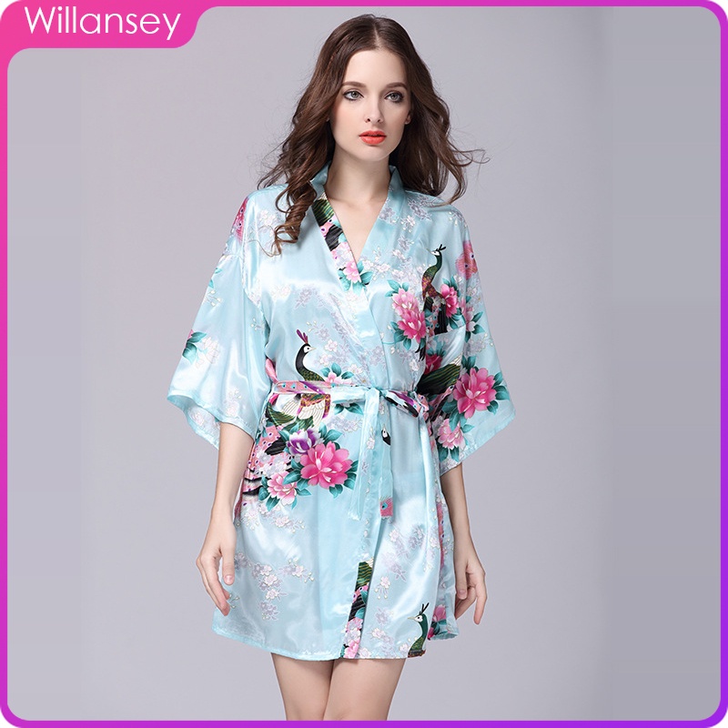Xia Bingsi Women's Pajamas Plus Size Japanese Kimono Nightgown Sexy ...
