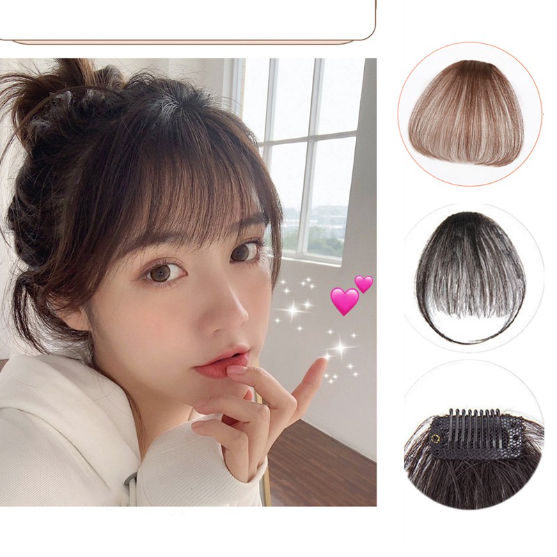 12 12 Big Sales Korean Hair Air Bangs Natural Clip On Hair